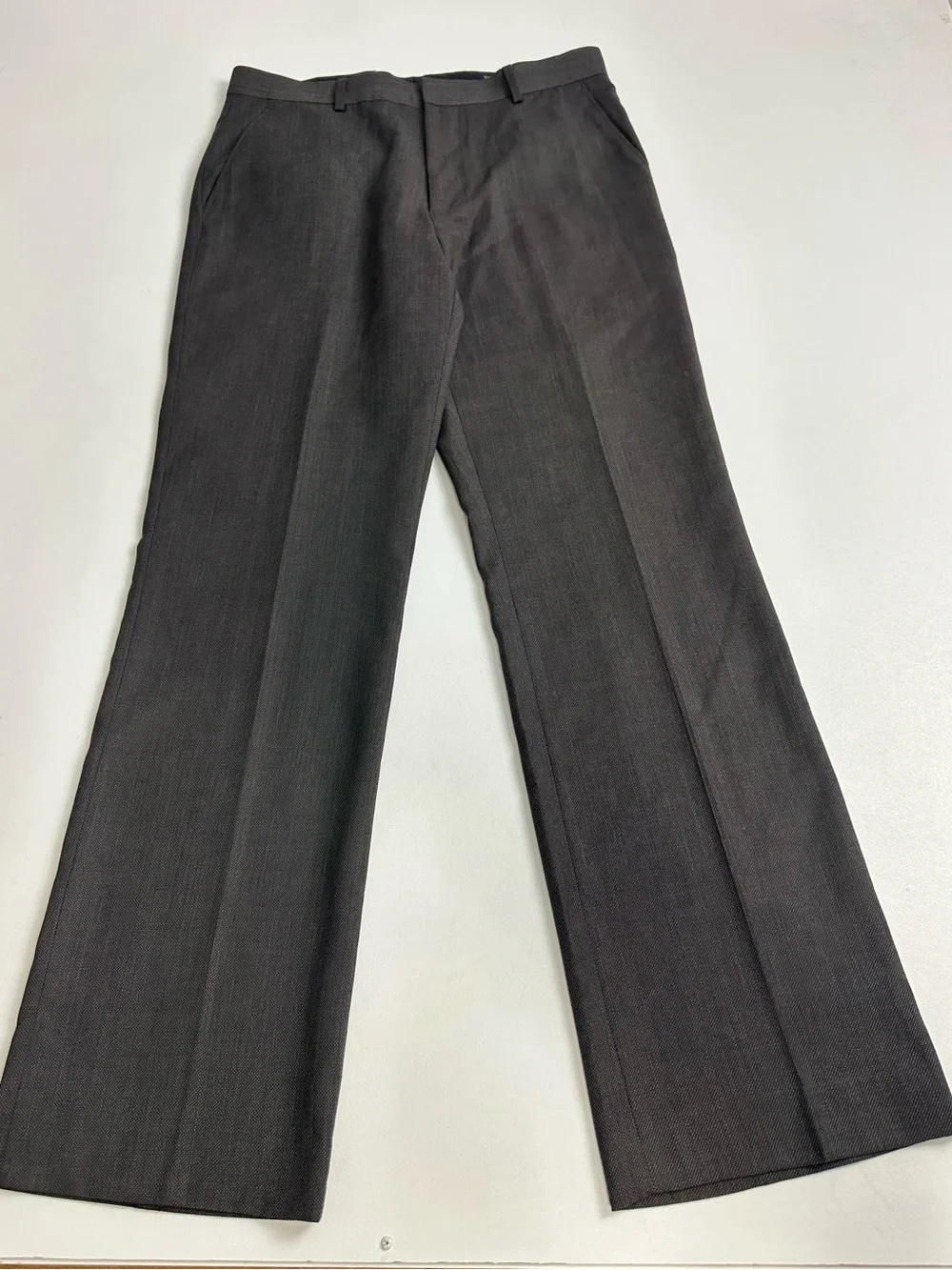 Banana republic‎ men’s 33/34 wool blend trousers, black textured color